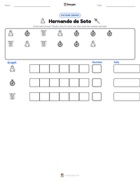 Hernando de Soto printable worksheet preview