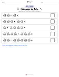 Hernando de Soto printable worksheet preview