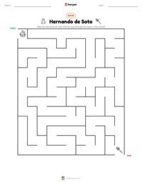 Hernando de Soto printable worksheet preview
