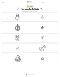 Hernando de Soto printable worksheet preview