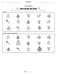 Hernando de Soto printable worksheet preview