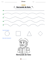 Hernando de Soto printable worksheet preview