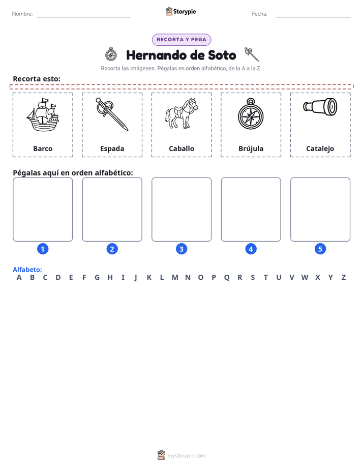Cortar y Pegar el Alfabeto