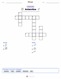 Antarctica printable worksheet preview