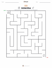 Antarctica printable worksheet preview