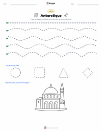 Aperçu de la feuille de travail imprimable Antarctique