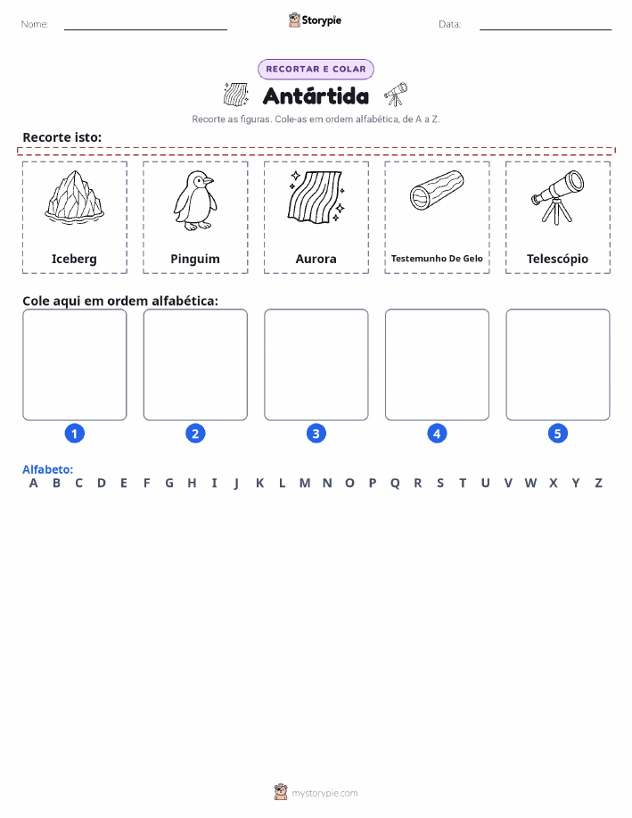 Recortar & Colar Alfabeto