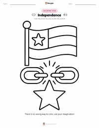 Independence coloring page for kids