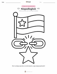 Strona do kolorowania Niepodległość dla dzieci