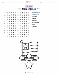 Independence printable worksheet preview