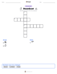 Steamboat printable worksheet preview