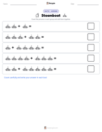 Steamboat printable worksheet preview
