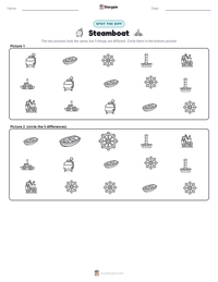 Steamboat printable worksheet preview