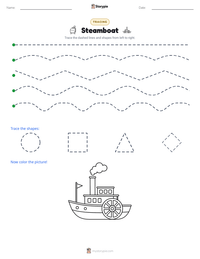 Steamboat printable worksheet preview