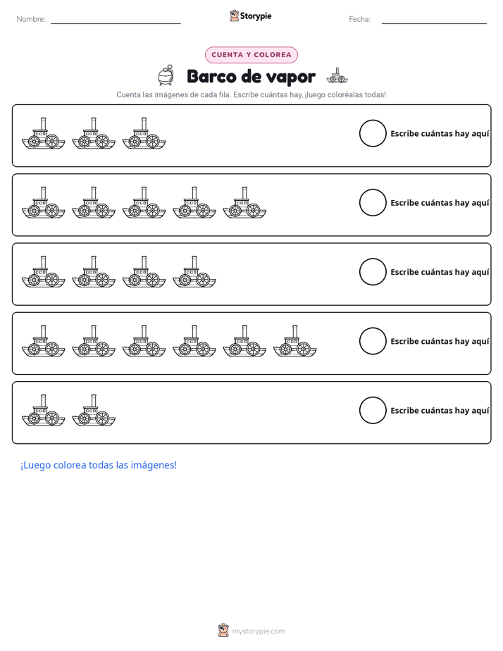 Contar y Colorear