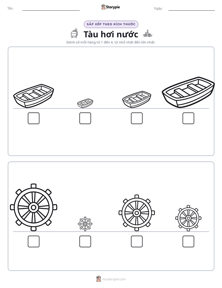 Thứ Tự Kích Thước