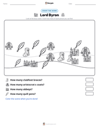 Lord Byron printable worksheet preview