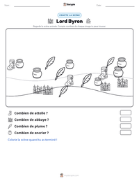 Aperçu de la feuille de travail imprimable Lord Byron