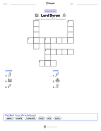 Lord Byron printable worksheet preview