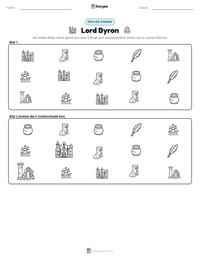 Lord Byron druckbare Arbeitsblatt Vorschau