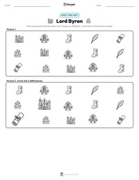 Lord Byron printable worksheet preview