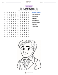 Lord Byron druckbare Arbeitsblatt Vorschau