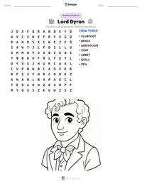 Lord Byron printable worksheet preview