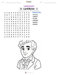 Aperçu de la feuille de travail imprimable Lord Byron