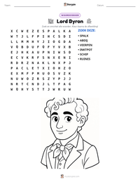 Lord Byron afdrukbare werkblad voorbeeld