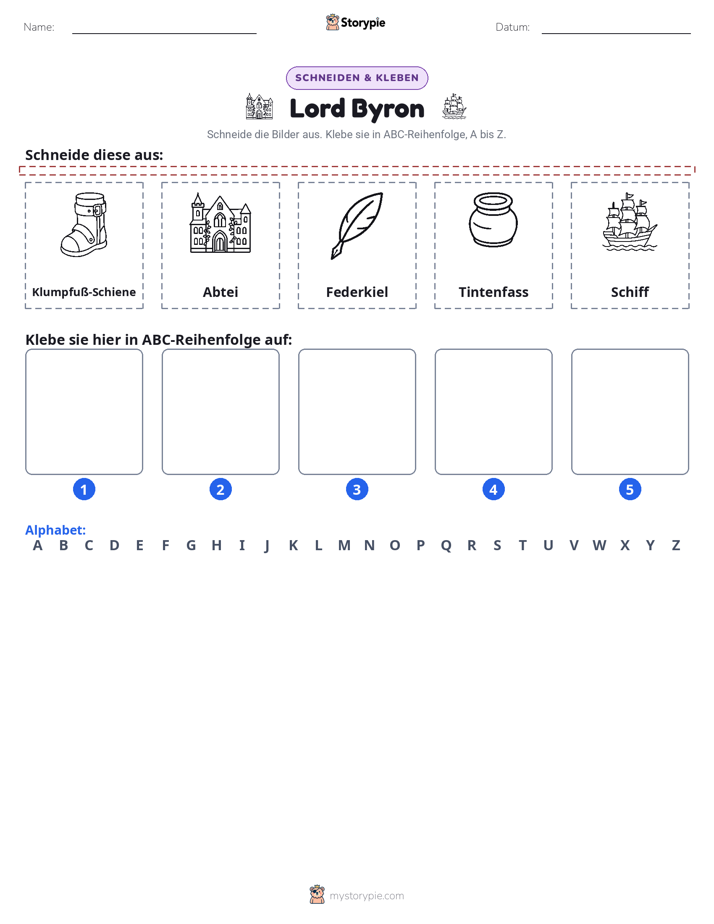 Schneiden & Einfügen Alphabet