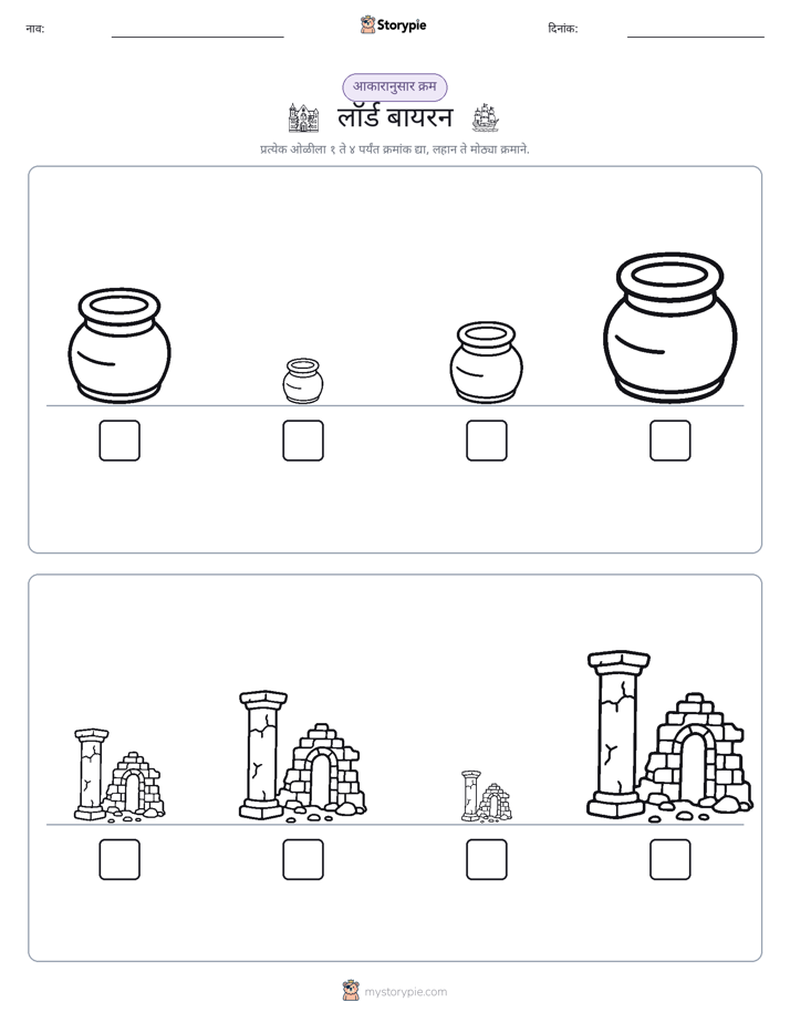 आकार क्रम