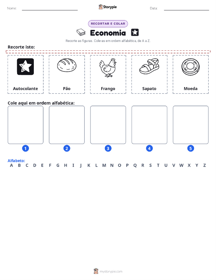 Recortar & Colar Alfabeto