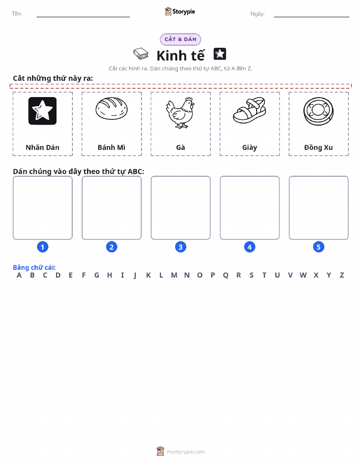 Cắt & Dán Chữ Cái