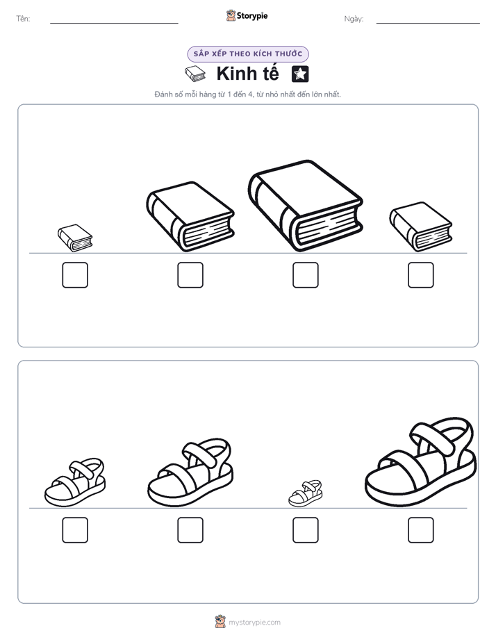 Thứ Tự Kích Thước