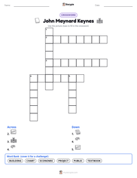 John Maynard Keynes printable worksheet preview