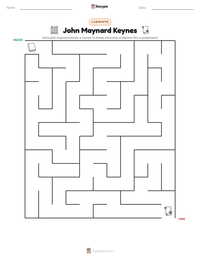 Anteprima della scheda stampabile di John Maynard Keynes