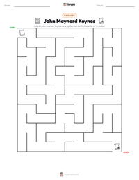 John Maynard Keynes afdrukbare werkblad voorbeeld
