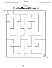 Prévia da folha de atividades imprimível John Maynard Keynes