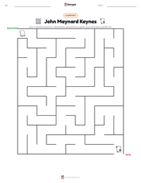 John Maynard Keynes yazdırılabilir çalışma sayfası önizlemesi