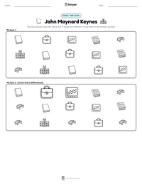 John Maynard Keynes printable worksheet preview