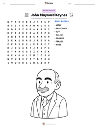 John Maynard Keynes yazdırılabilir çalışma sayfası önizlemesi