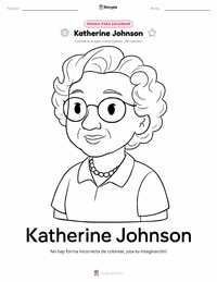 Vista previa de la hoja de trabajo imprimible de Katherine Johnson