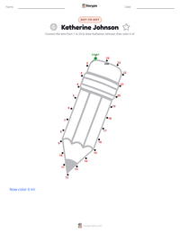 Katherine Johnson printable worksheet preview