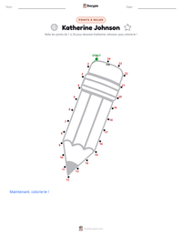 Aperçu de la feuille de travail imprimable Katherine Johnson