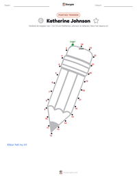 Katherine Johnson afdrukbare werkblad voorbeeld
