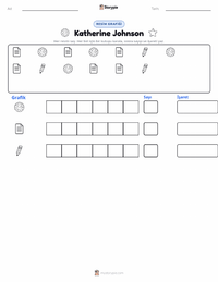 Katherine Johnson yazdırılabilir çalışma sayfası önizlemesi