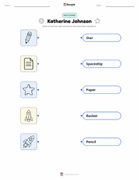 Katherine Johnson printable worksheet for kids