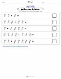 Katherine Johnson printable worksheet preview