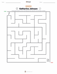 Katherine Johnson druckbare Arbeitsblatt Vorschau
