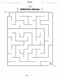 Katherine Johnson printable worksheet preview